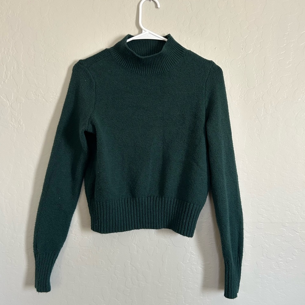 Dark Green Turtleneck Sweater
